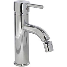 Rubinetto bidet moderno miscelatore con beccuccio orientabile in ottone cromato