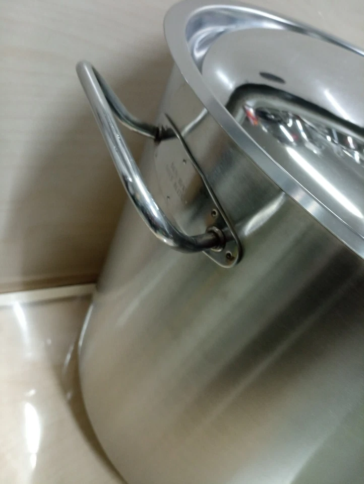 Pentola catering Gran cuoco 2 manici acciaio inox 18/10 40 x 40 lt 50 - Immagine 2 di 3