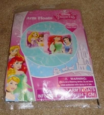 Brand New Disney Princess Girl's Inflatable Set of Pool Arm Floats w/ Repair Kit