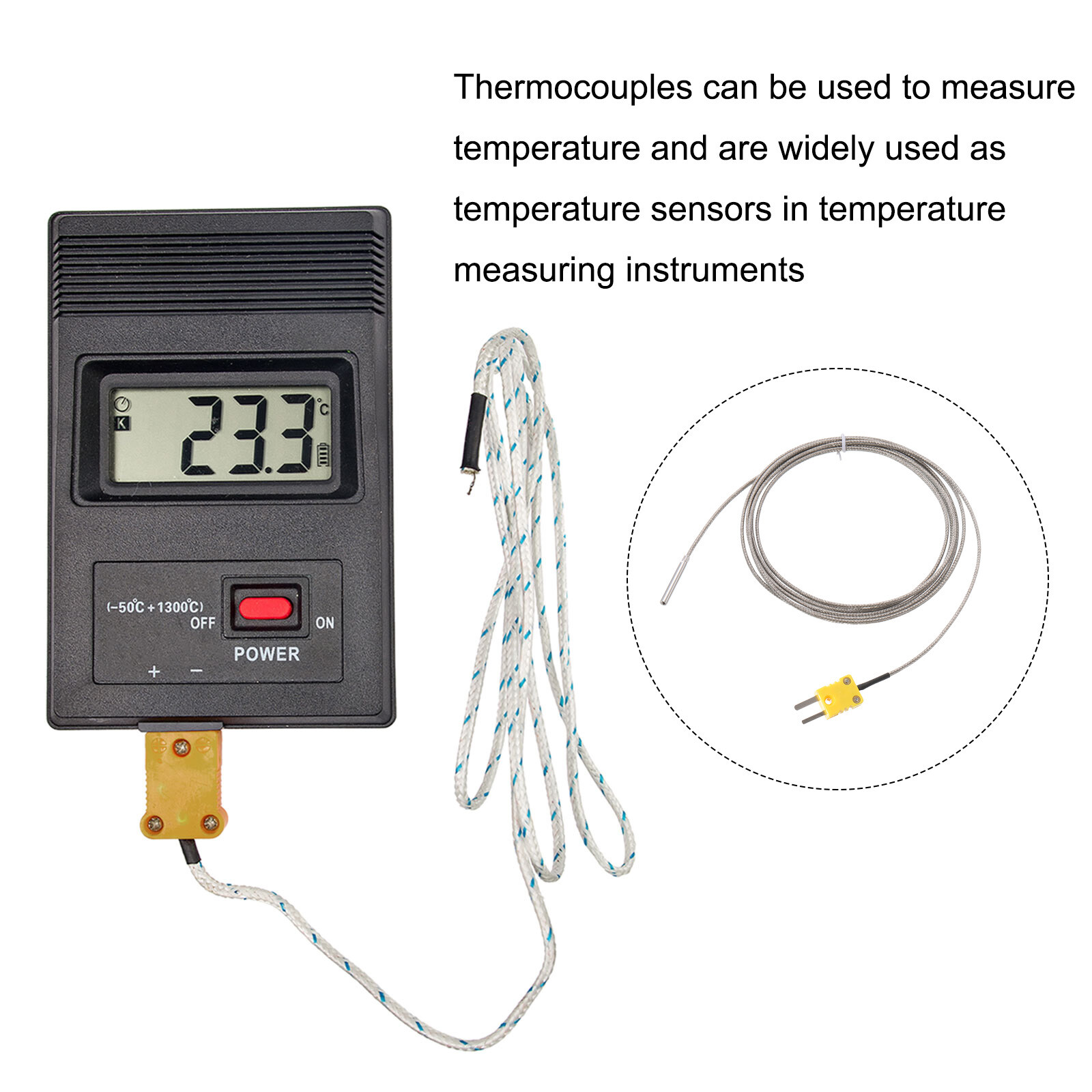 K Type Surface Thermocouple Température Sonde Capteur Inoxydable Acier