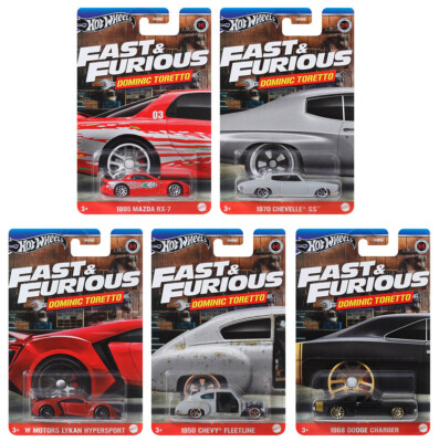 Fast & Furious Domininc Toretto Set 5 Modelle 2024 in 1:64 Hot Wheels HNR88 - 97