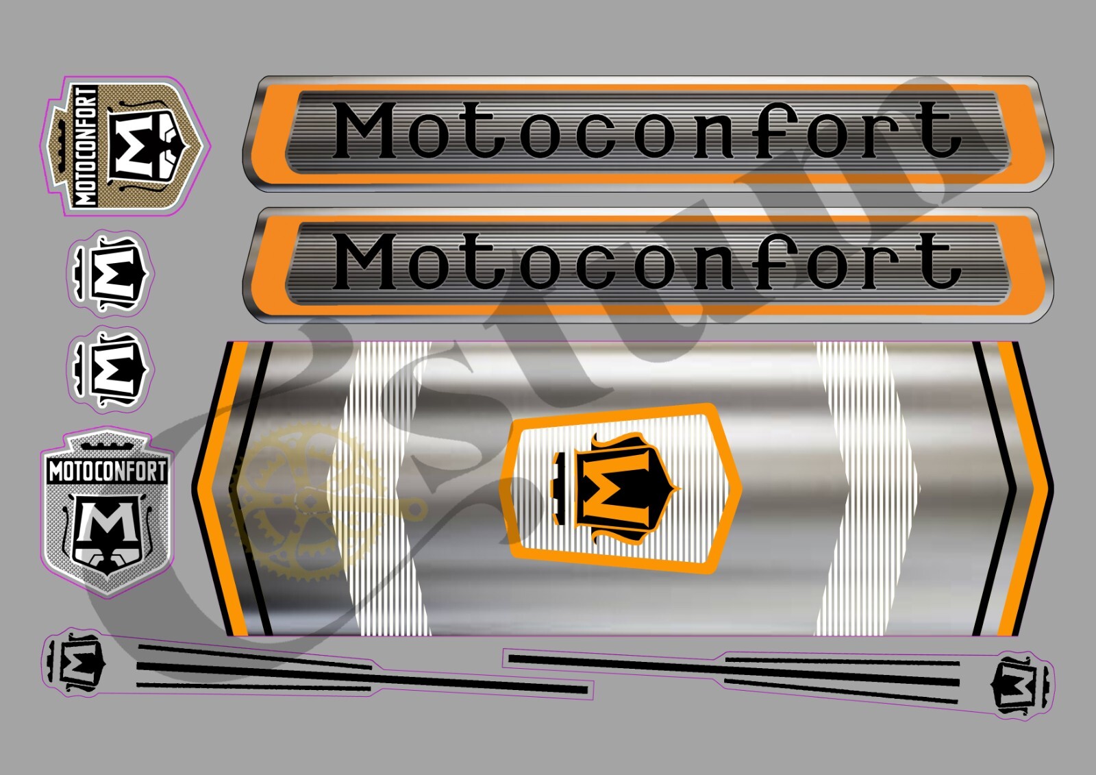 Stickers vélo MOTOCONFORT MOTOC404 parfaits pour rouler avec élégance en ville
