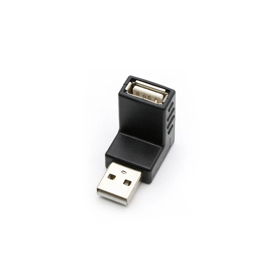 Right-Angle USB Male to Up Facing Horizontal Female Adapter Extension Connector - Image 3 of 4