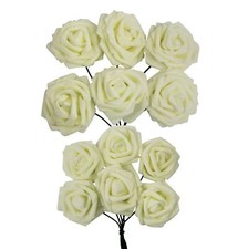 Colourfast Foam Roses - Artificial Fake Flowers Wedding Bridal Quality Soft