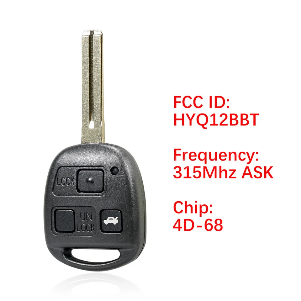 Mando a distancia de repuesto para Lexus 2004 2005 2006 RX330 2007 2008 2009 RX350 Foto 2 de 4