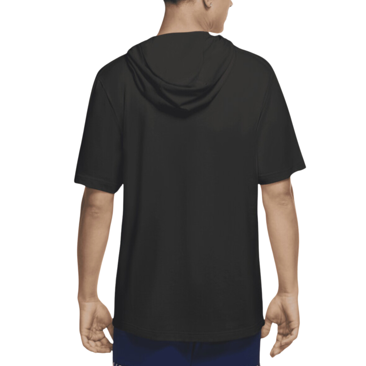 NIKE Dri-FIT Short Sleeve Training Hoodie T-Shirt sz S Small Black