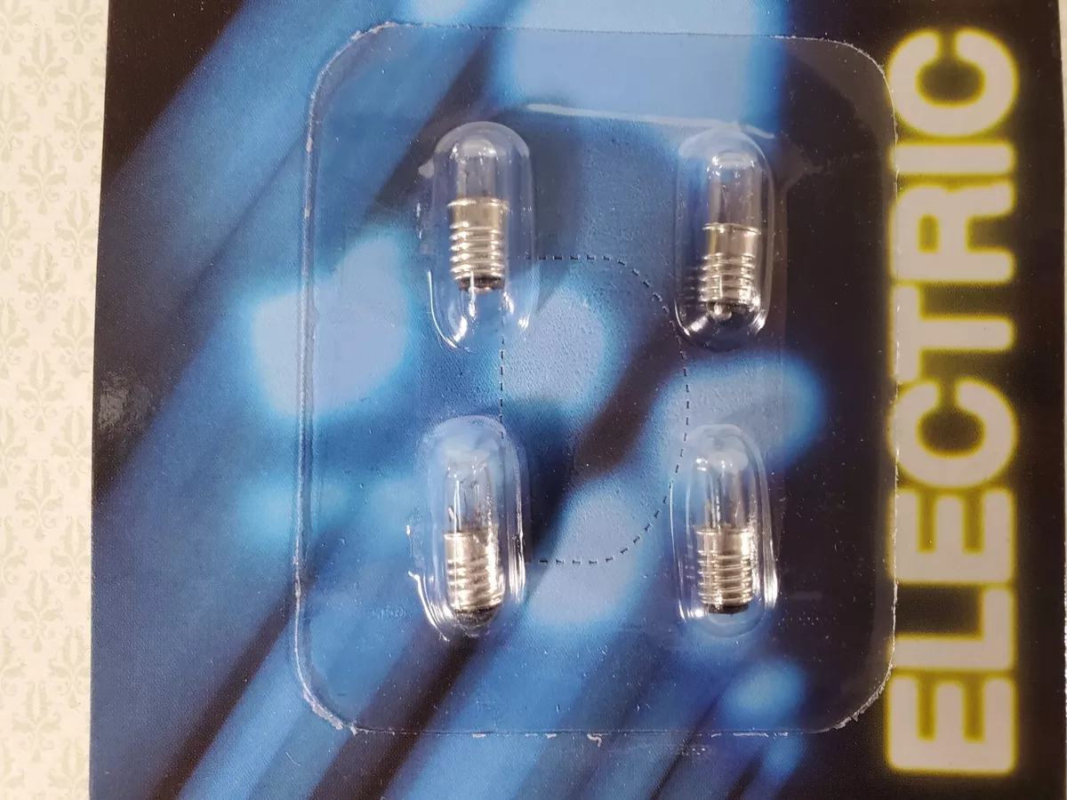 Dollhouse Replacement Bulbs 12 Volt Round Screw Bulbs 4 piece 1 12 Scale