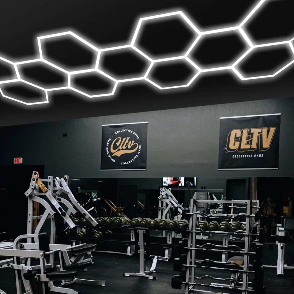 Luci Garage LED Hexagon 11 Griglia Esagoni Illuminazione LED Dettaglio Auto - Immagine 3 di 4