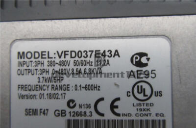 Ein Gebraucht Delta Wechselrichter VFD037E43A 380V-3.7KW