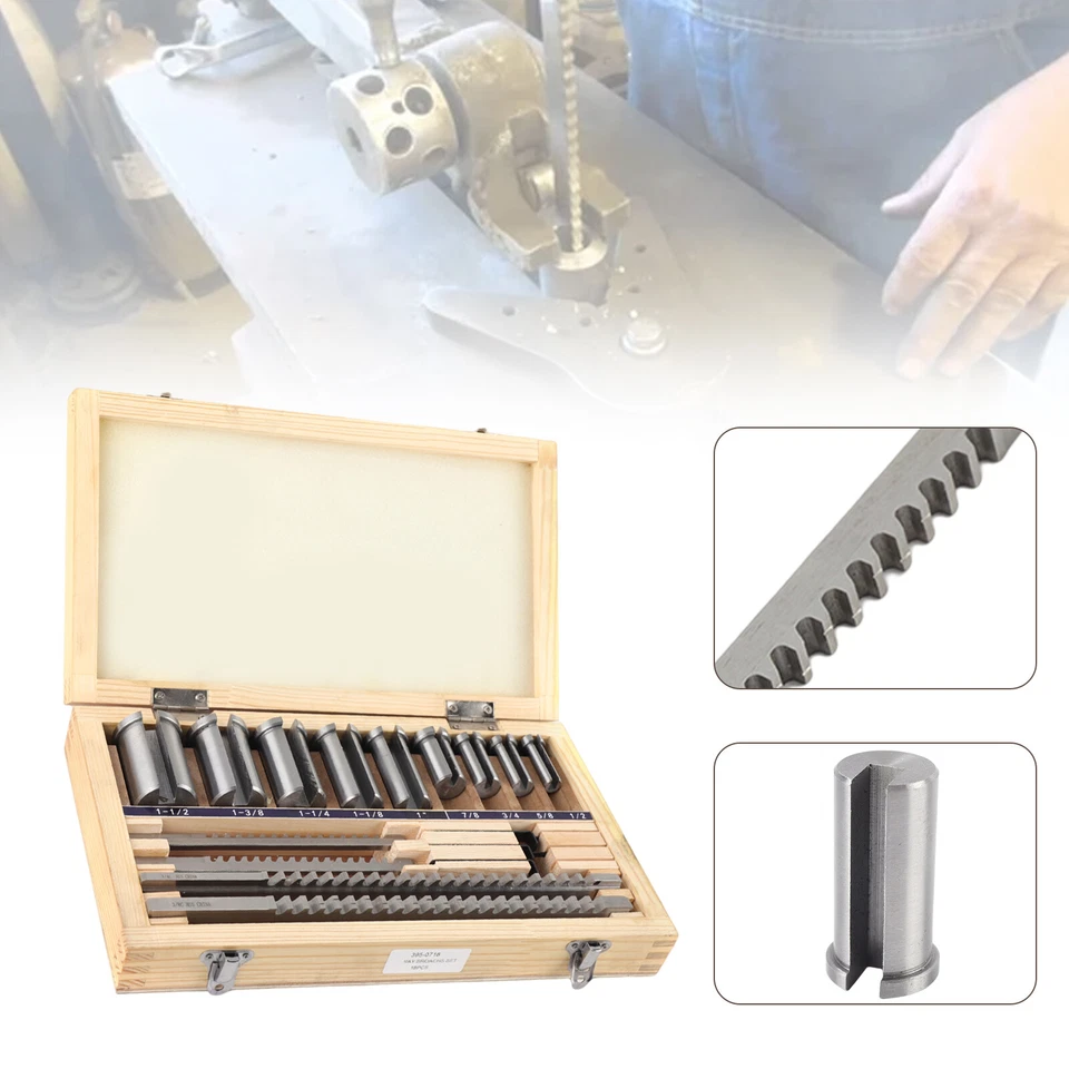 18* HSS Keyway Broach Set Inch Size Broaches Bushings Shim CNC Metalworking Set - Image 2 of 4