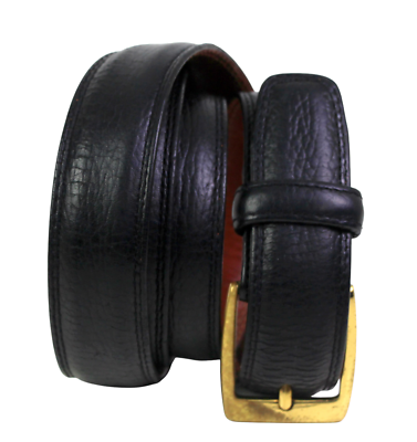 COLE HAAN Black Suede Leather Solid Brass Buckle Belt Size 38/95 COLE HAAN Black Suede Leather Solid Brass Buckle Belt Size 38/95 main image 2