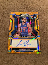 Isaiah Livers 2021-22 Prizm Rookie Penmanship Auto Orange Ice #RP-ILV