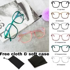 Blue Light Blocking Gamer Women Glasses Eyewear Light Weight Big Square 6colors
