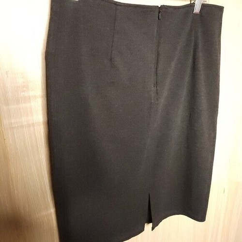 Virtue Dark Grey Knit Pencil Skirt 10 - Picture 4 of 6