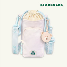 LTD STARBUCKS BOTTLE TUMBLER BAG POUCH BLUE BEAR LUNCH BOX PICNIC KOREA MD
