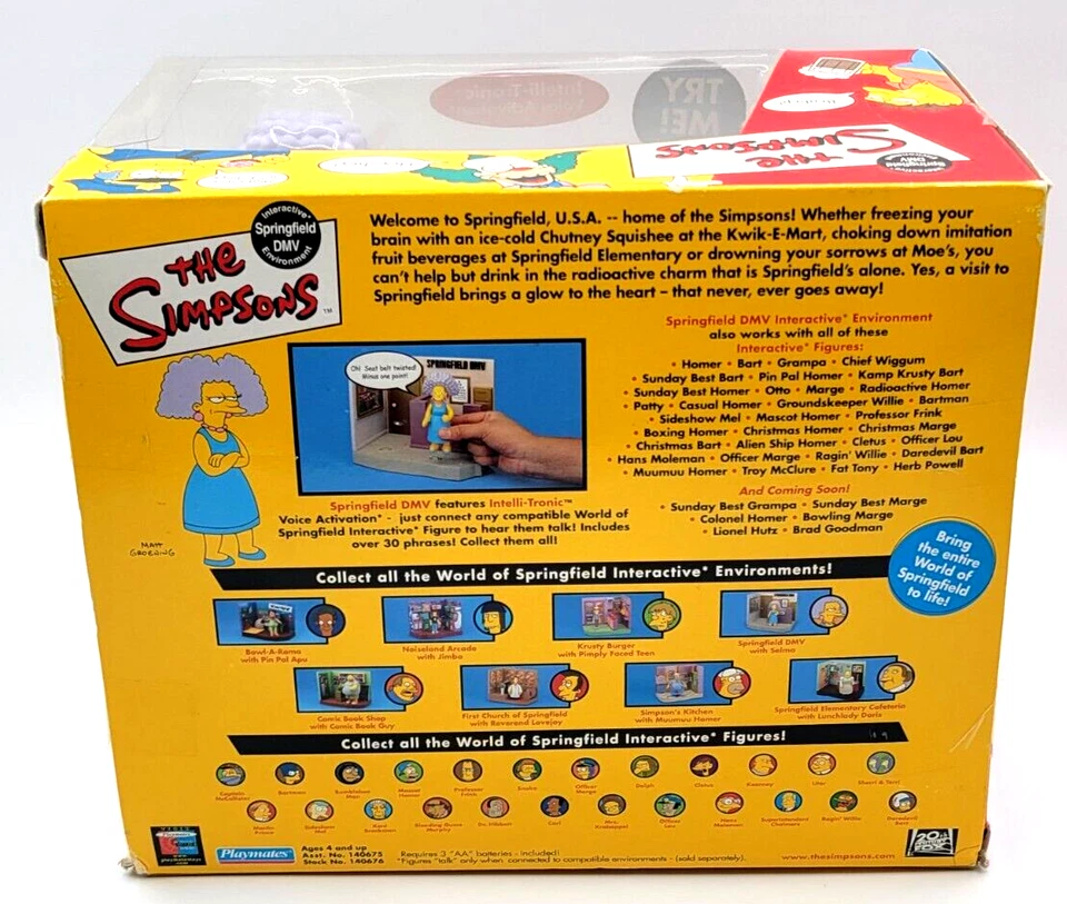 LOS SIMPSON SPRINGFIELD DMV EXCLUSIVO SELMA BOUVIER WOS 2002 NUEVO EN CAJA INTERACTIVO Foto 3 de 4