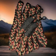 Burgandy Gold And Black Reins Any Size Made Handwoven,custom made. 