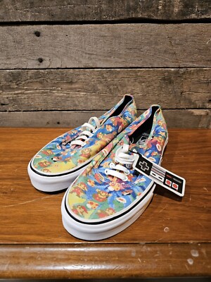 Size VANS Nintendo x Authentic Super Mario Bros Tie Dye Game Over Mens  Shoes