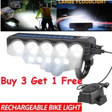 Super 900000LM Solar Powered USB LED Bicycle Light Racing Bike Front Headlight