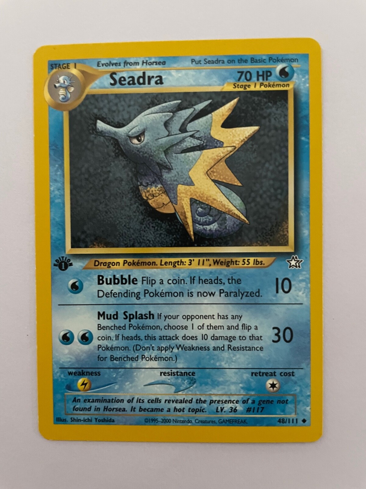 Seadra 48/111 Neo Genesis 1st Edition Pokemon Card Uncommon NM