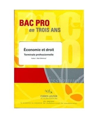 Bac Pro en trois ans - Economie et droit - Enoncé: Terminale professionnelle 