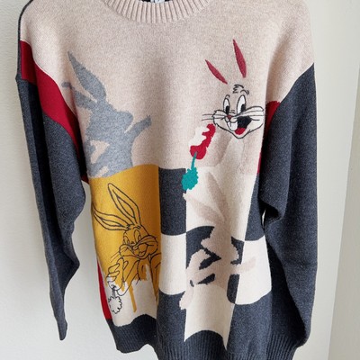 Vintage Iceberg Looney Tunes bugs Bunny Wool Pullover Sweater 90s Rare  Cartoons | eBay