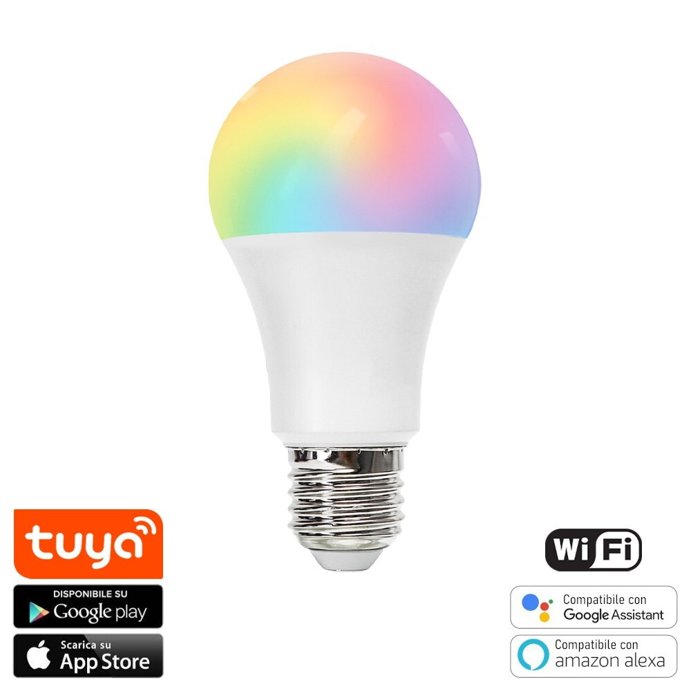 Lampadina LED A60 Smart Matter-Ready Tuya E27 10W WiFi RGB+CCT