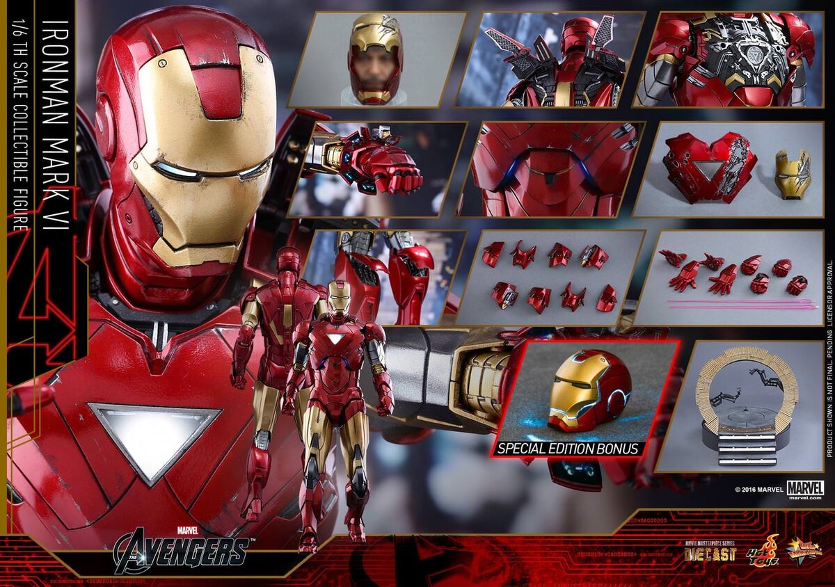 HOT TOYS SP Edition MMS378 Avengers IRON MAN Mark VI MK6 HOT TOYS SP Edition MMS378 Avengers IRON MAN Mark VI MK6