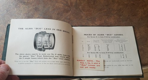 vtg aldis anastigmat lenses brochure - Picture 3 of 9