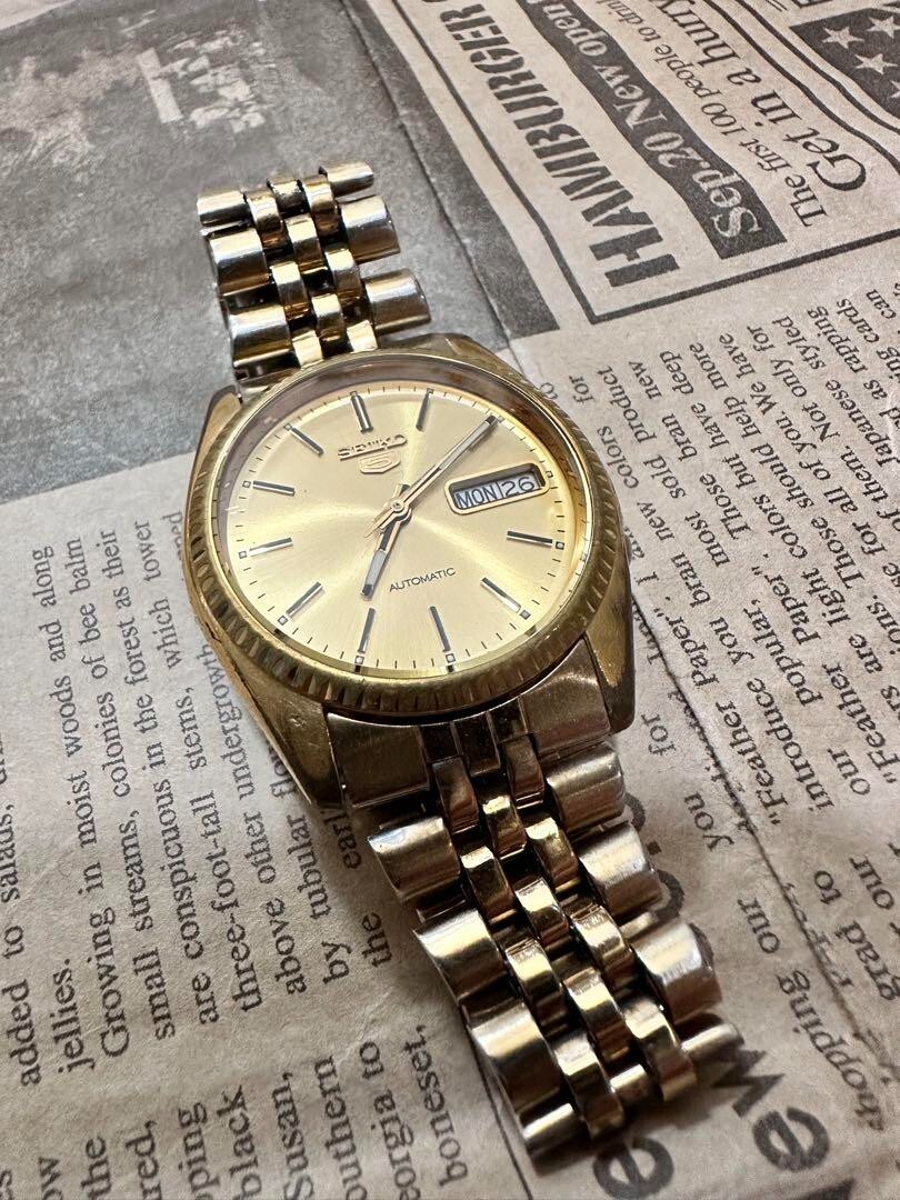 【Yuto】 SEIKO5 セイコー5 7009-3110 ゴールド Seiko 5 Sports Gold Men's Watch - 7009-3110 | eBay