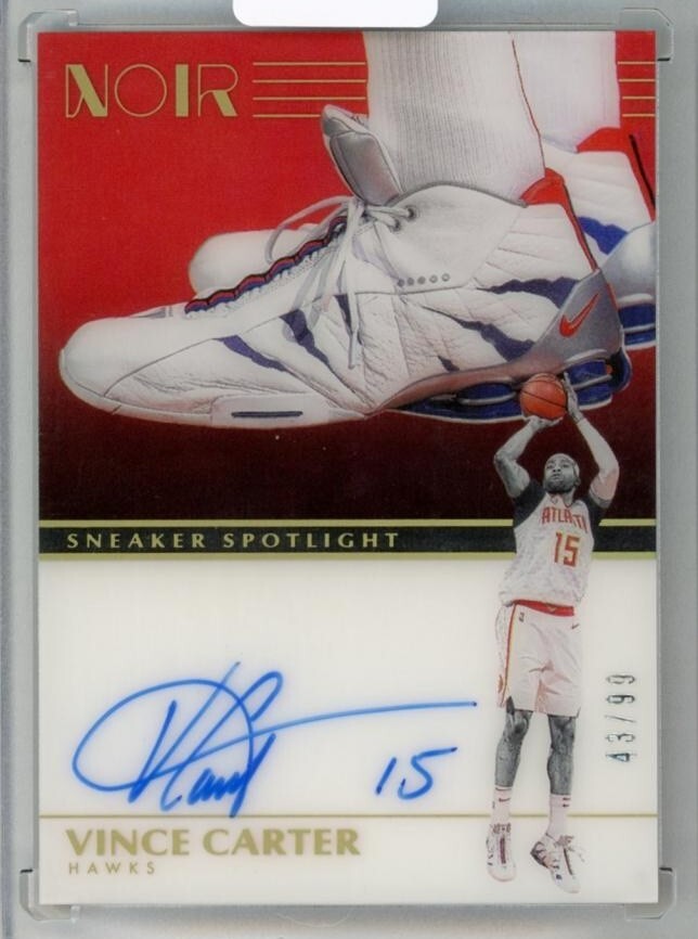 Vince Carter 2019-20 Panini Noir Basketball Sneaker Spotlight Autographs 43/99