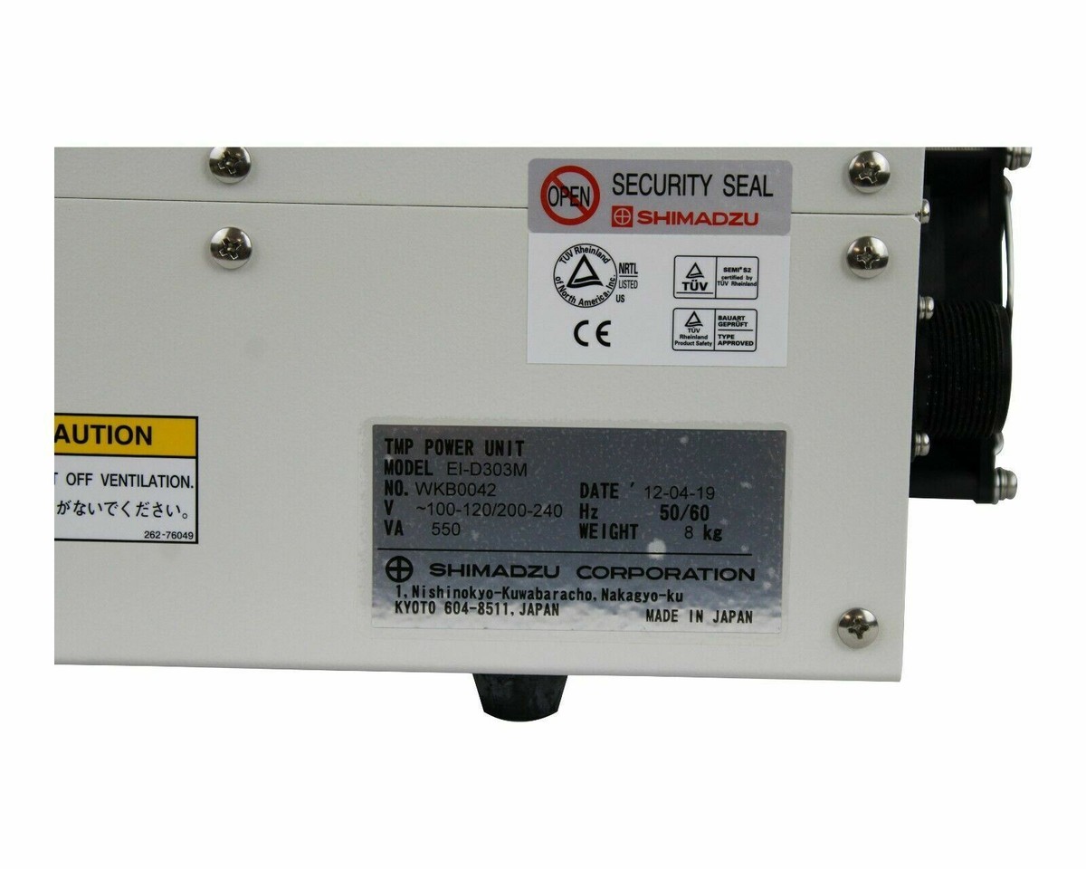 SHIMADZU POWER SUPPLY UNIT FOR TURBO MOLECULAR TMP-303/403 PUMP