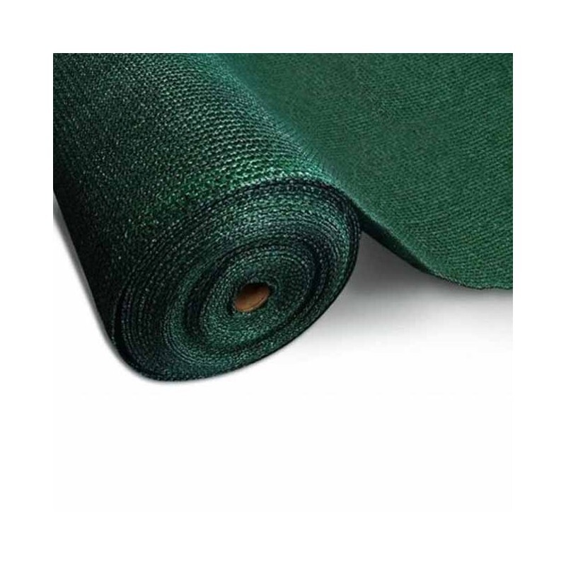 Malla sombreo ocultación verde oscuro 1 x 10 m, ocultación 70%, para jardines, t