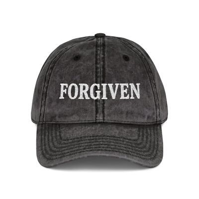 Forgiven Vintage Embroidered Hat, Christian Unisex Baseball Cap, Faith-Based 