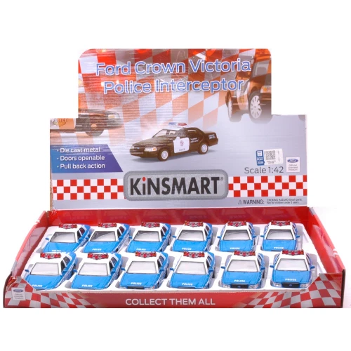 FORD CROWN VICTORIA POLICE INTERCEPTOR (1 Model) cm 12,5 1:42 Kinsmart Modellism - Immagine 3 di 3