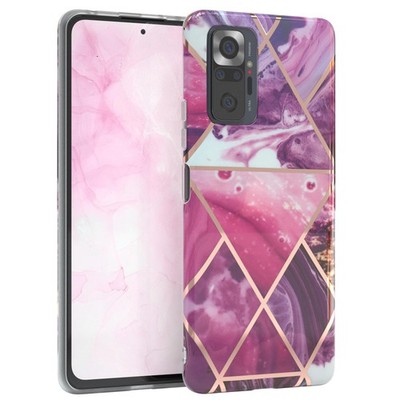 Für Xiaomi Redmi Note 10 Pro IMD Schutzhülle TPU Handy Hülle Case Back Beere