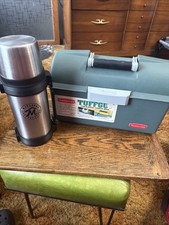 Rubbermaid Lunchbox & Stainless Marlboro Thermos Tuff Guy Green Gray USA Made