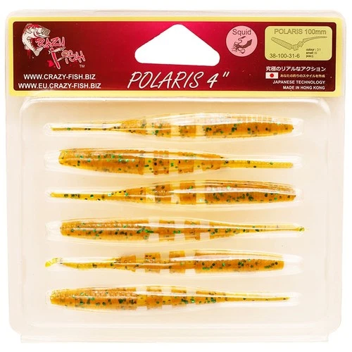 CRAZY FISH POLARIS 3" 4" Soft Eatable Lures UV Lightning Java Stick