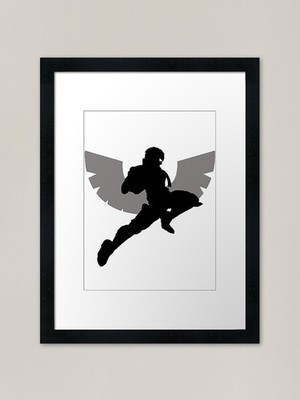 Captain Falcon Logo gerahmter Kunstdruck gerahmtes Wandbild Poster Leinwanddruck Bild