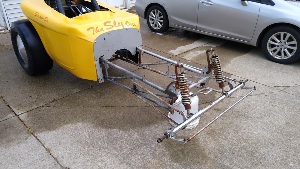Vintage Altered Drag Car Chassis w/Fiberglass Body 1968 - 1970's Fuel D ...