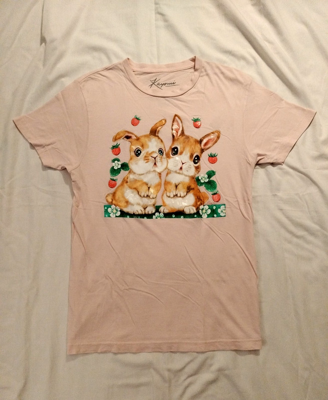 Kayome Ladies Shirt SizeM Color Pink Bunnies