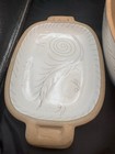 Vintage MCM Glidden Stoneware Pottery Casserole Dish 163 Feather Swirl — photo 7