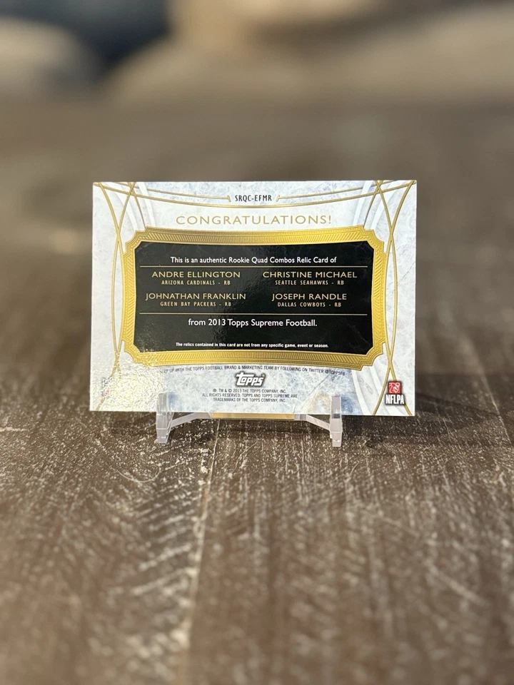 2013 Topps Supreme Rookie Quad Relic #SRQC-EFMR Game Worn Gold /15 - Image 2 of 3