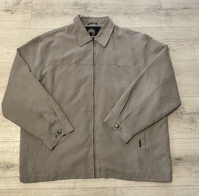 Weatherproof Jacket Men s Size XL Tan Zip Front Lined Soft Faux Suede