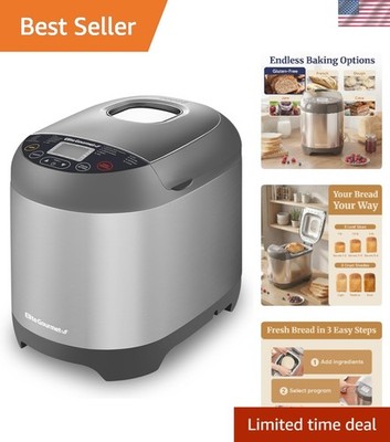Deluxe 2lb Programmable Bread Maker with 19 Functions for Fresh, Artisan Loaves