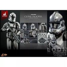 Hot Toys Star Wars MMS643 Clone Trooper Chrome Version NEW SEALED SHIPPER