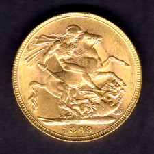 Australia.  1899 Perth - Sovereign..  aU/UNC - Near Full Lustre