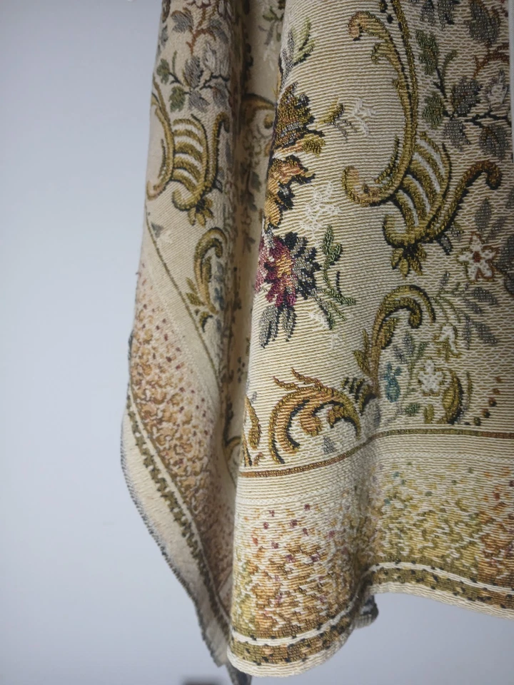  NEW RARE HANDMADE FRENCH WOOL JACQUARD KIMONO DUSTER COAT ONE SIZE LUXURY - Image 3 of 4