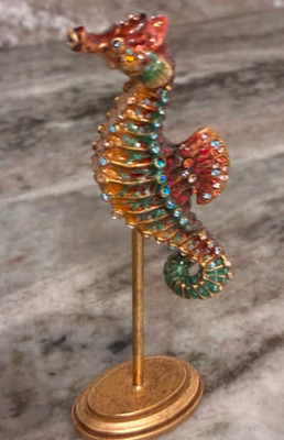 BEST DEAL! FREE SHIP Jay Strongwater ''Beryl'' Seahorse  Swarovski Crystal Enamel