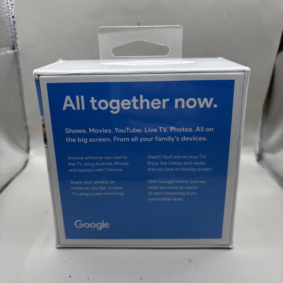 Google Chromecast 3rd Gen HD NEW Sealed Digital Media Streamer Charcoal nc2-6a5 - Image 3 of 4